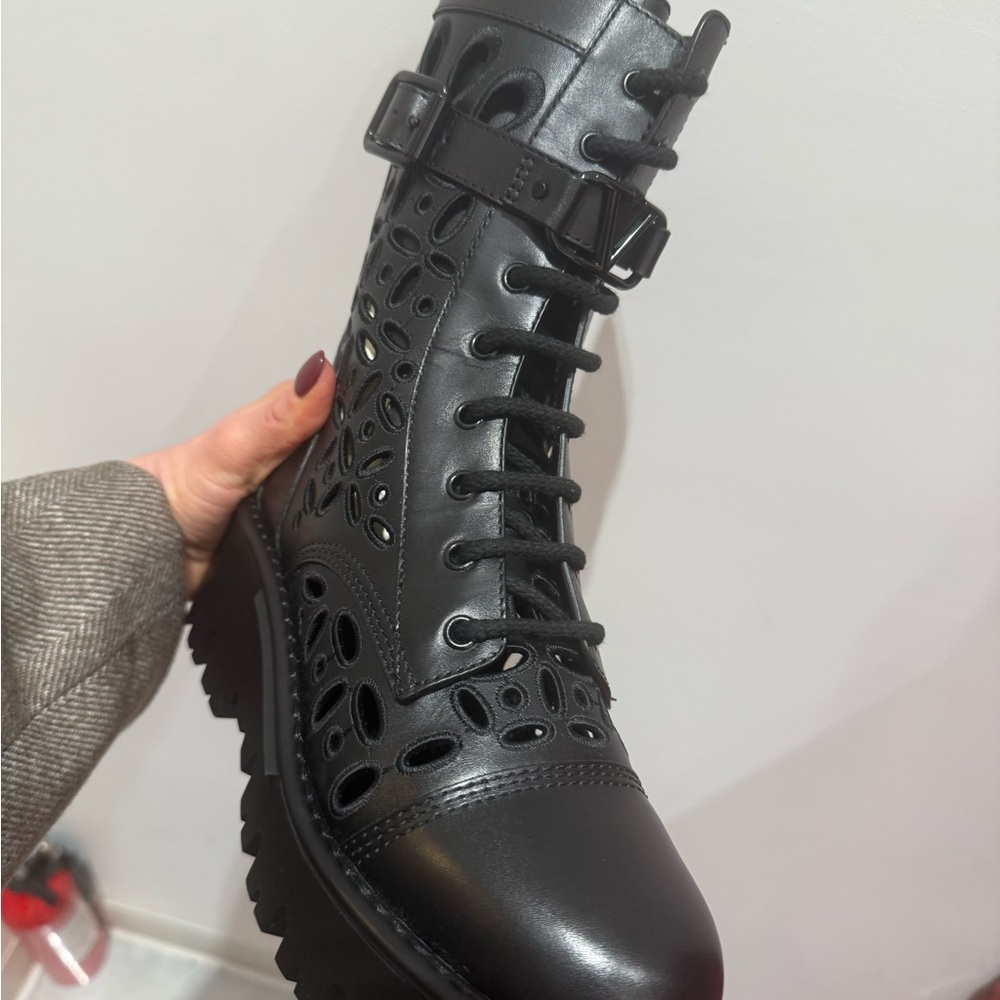 Valentino Garavani Black Combat Boots